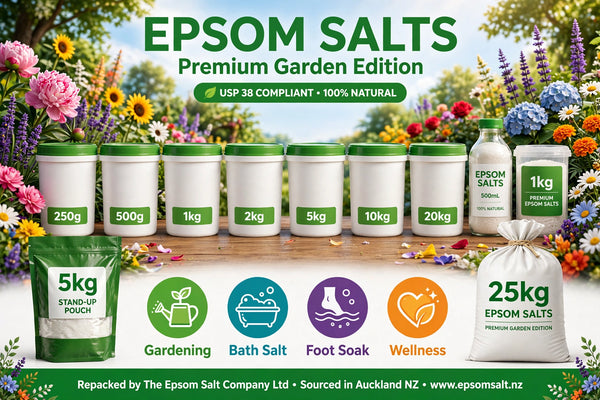 Epsom Salt Uses for Baths, Feet, and Gardens