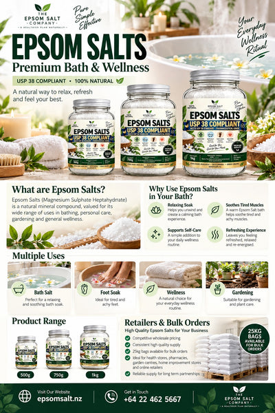 Epsom Salt – Magnesium Sulphate | 250 g–25 kg
